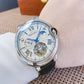 Tourbillon Lumineux: Montre Mécanique Grand Cadran pour Homme