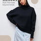 Winter Turtleneck Sweater Ins Solid Color Long Sleeve Pullover Top Women's Clothing